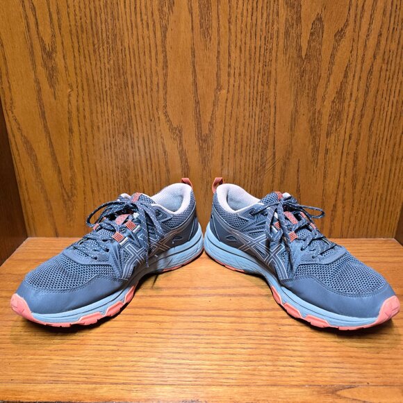 Asics Gel-Venture 8 Running Shoes Sneakers Womens Size 8 Gray Pink Orange Trail - Picture 5 of 10